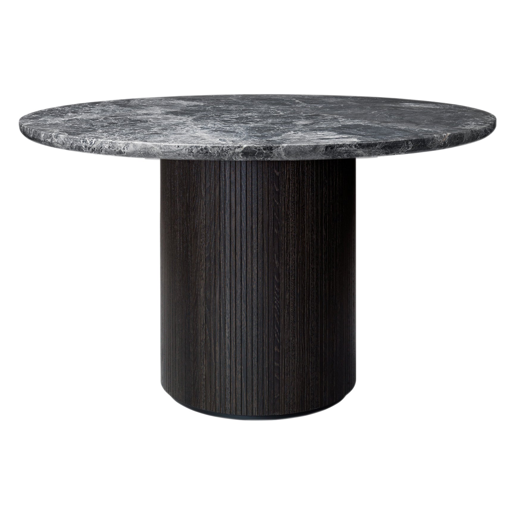 Moon Dining Table Round - Grey Emperador Marble