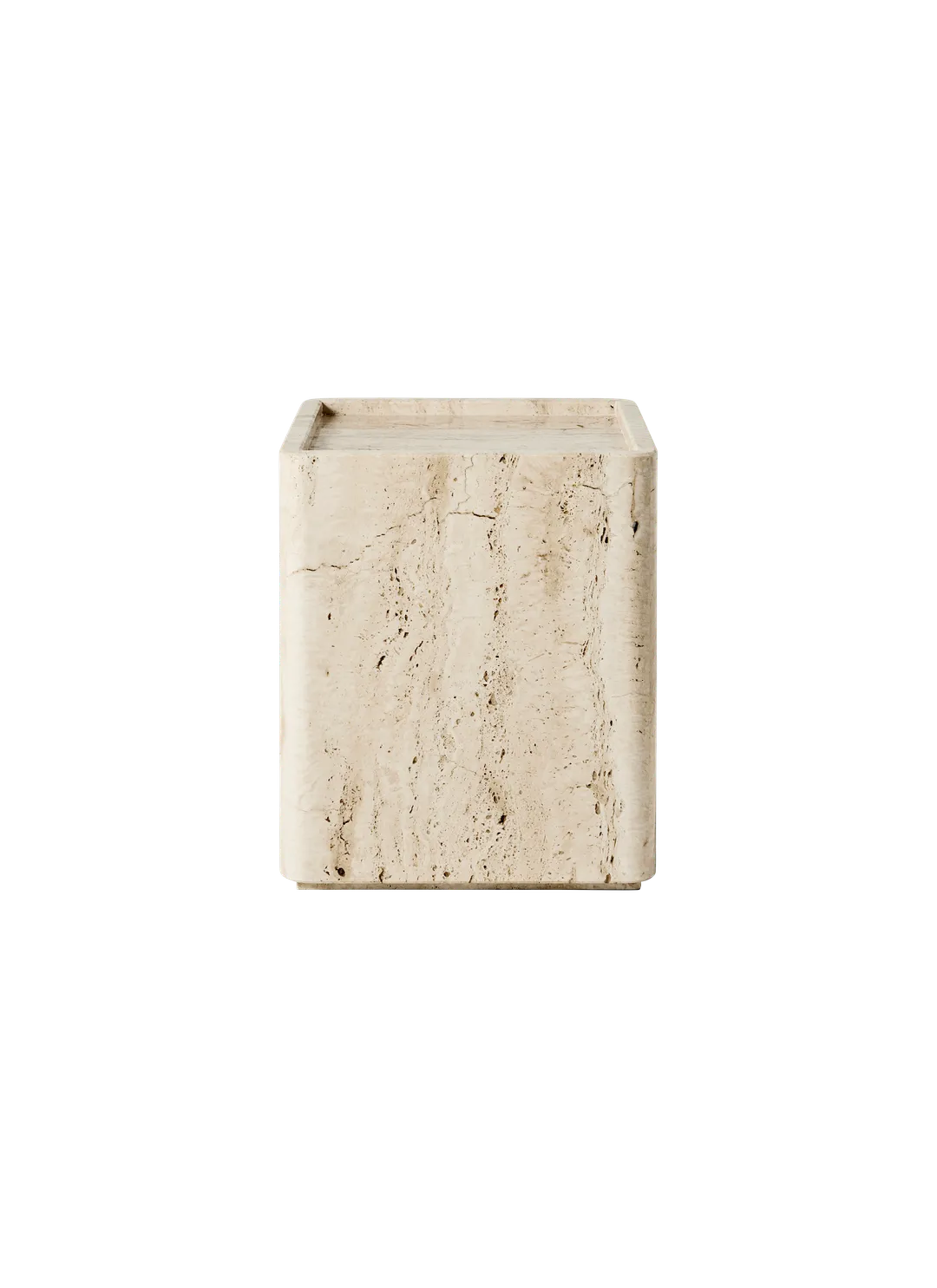 Pietra Side Table - Neutral White Travertine