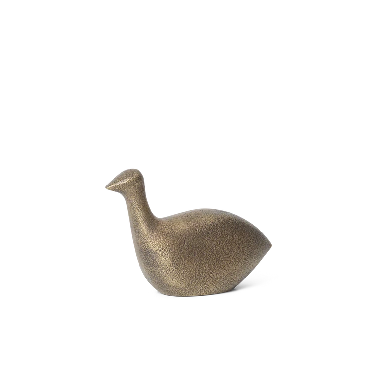 Coot Paper Weight Antique Aluminium