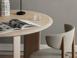 Bevel Table Round - White Oiled Beech
