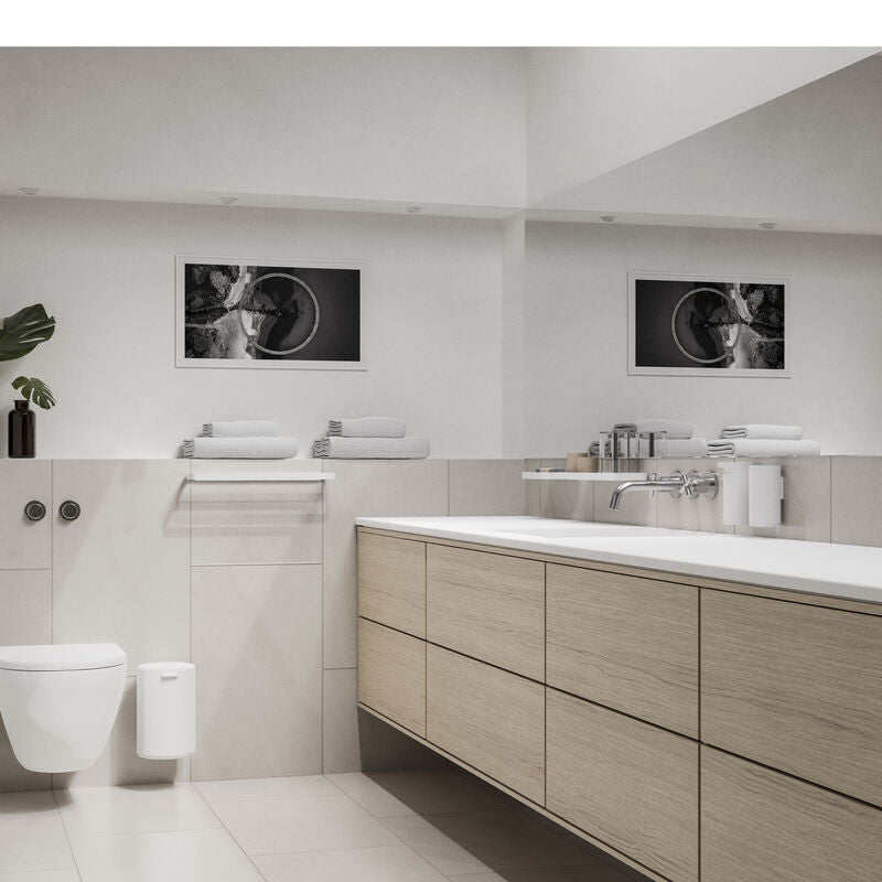 Rim Towel Rail Double - White