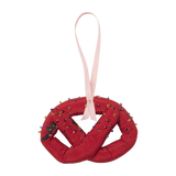 Pretzel Silk Ornament - Tulip Red