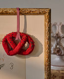Pretzel Silk Ornament - Tulip Red