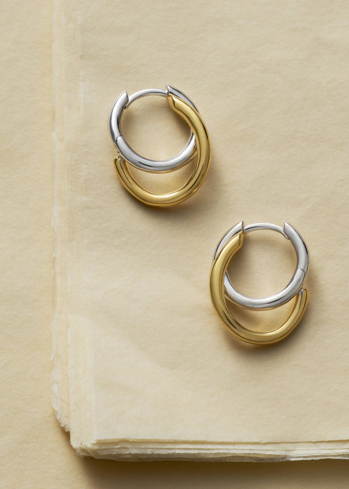 Cerceii hoops Small Mixed Metal Spiralis