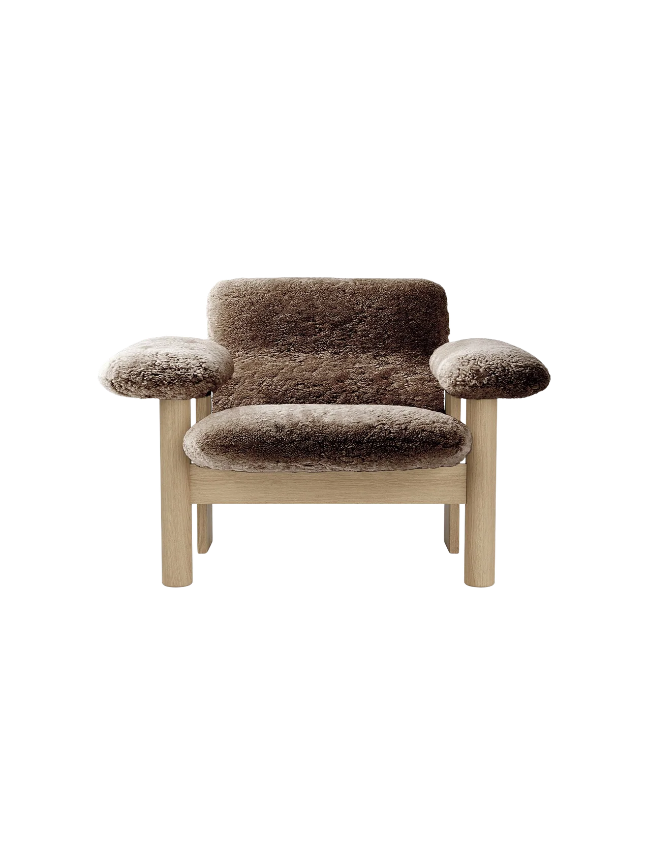 Brasilia Lounge Chair - Natural Oak - Low Back