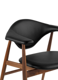 Masculo Dining Chair Fully Upholstered - Wood Base