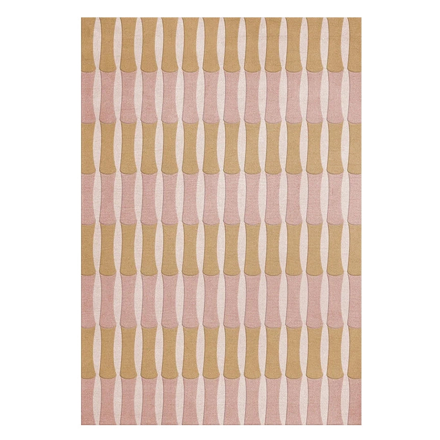 Alice Crawley Bamboo Forrest Wool Rug - Rose