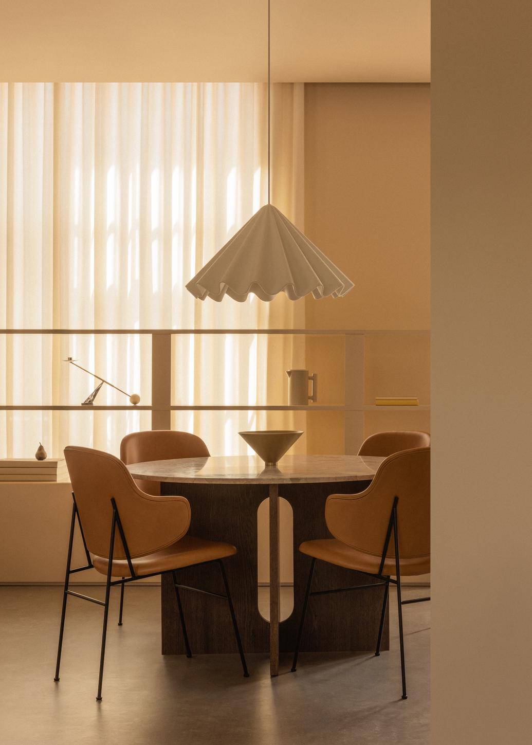 Masă de dining Androgyne 120, Stejar închis / Piatră kunis brescia