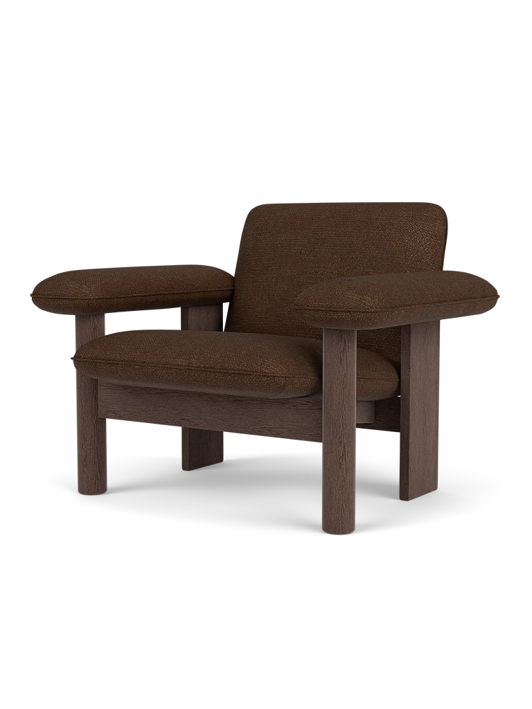 Brasilia Lounge Chair - Dark Stained Oak - Low Back