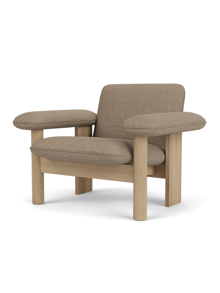 Brasilia Lounge Chair - Natural Oak - Low Back