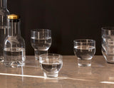 Water Bottle Carafe, 0.5 L - Clear Glass / Brass