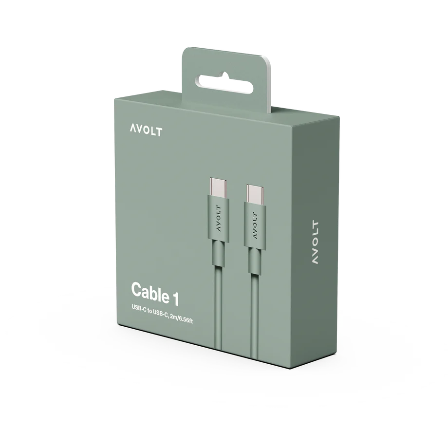 Cable 1 USB-C to USB-C - Oak Green