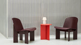 Chisel Lounge Chair - Dark Bordeaux