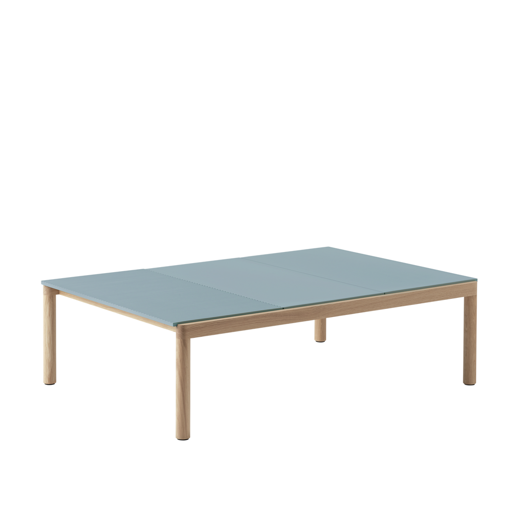 Măsuță Couple Cofee Table - Wavy - Oak / Light Blue - L 120