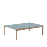Măsuță Couple Cofee Table - Wavy - Oak / Light Blue - L 120