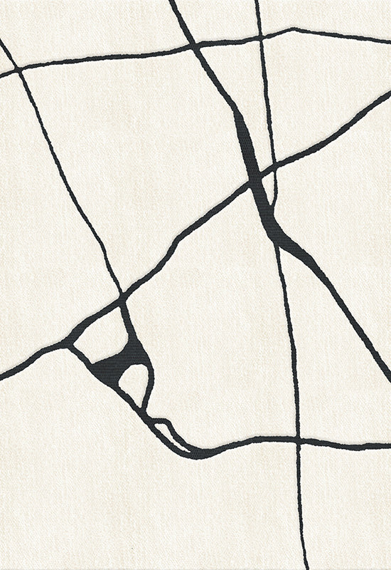 Gute Wool Rug - Black and White