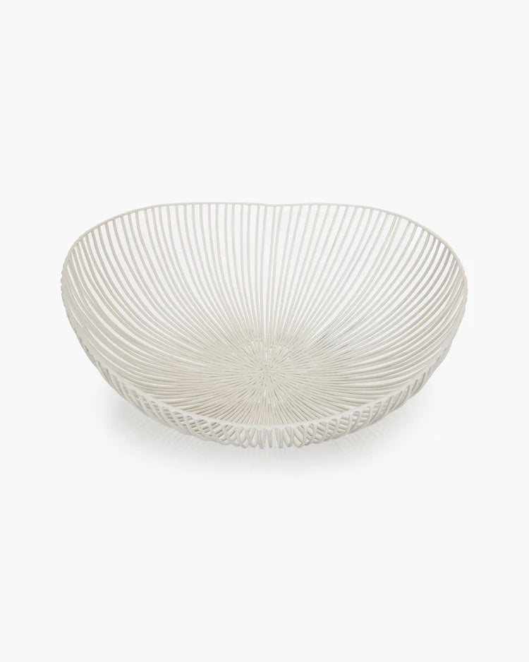 Basket oval white Meo
