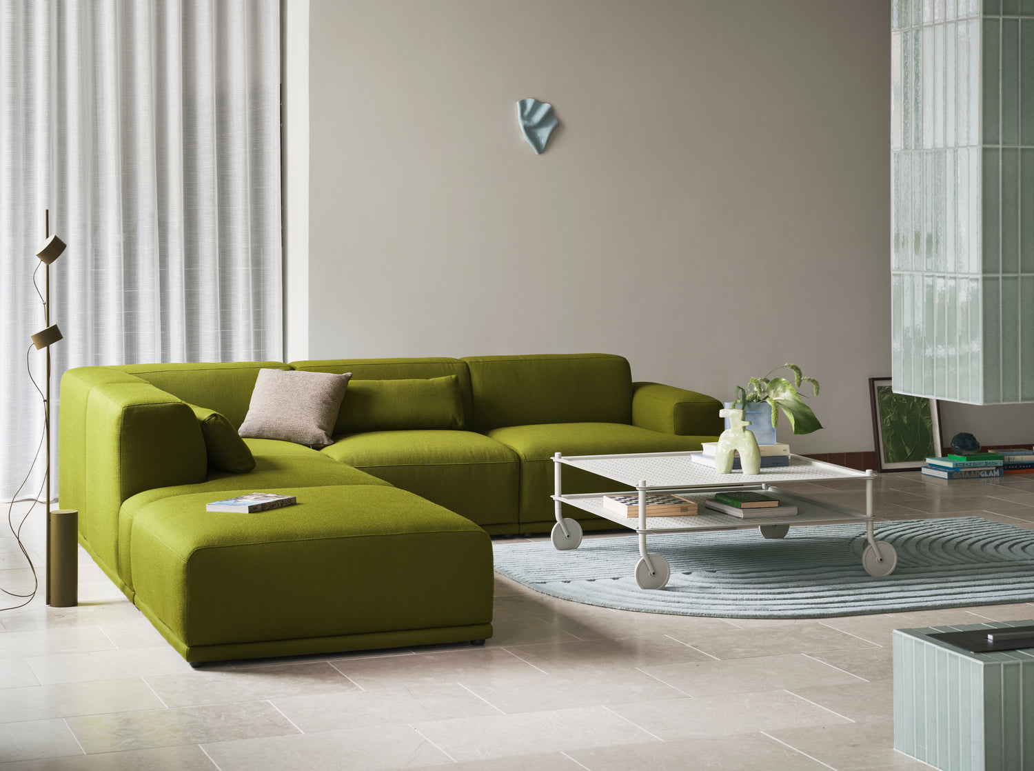 Post Floor Lamp - Brown Green