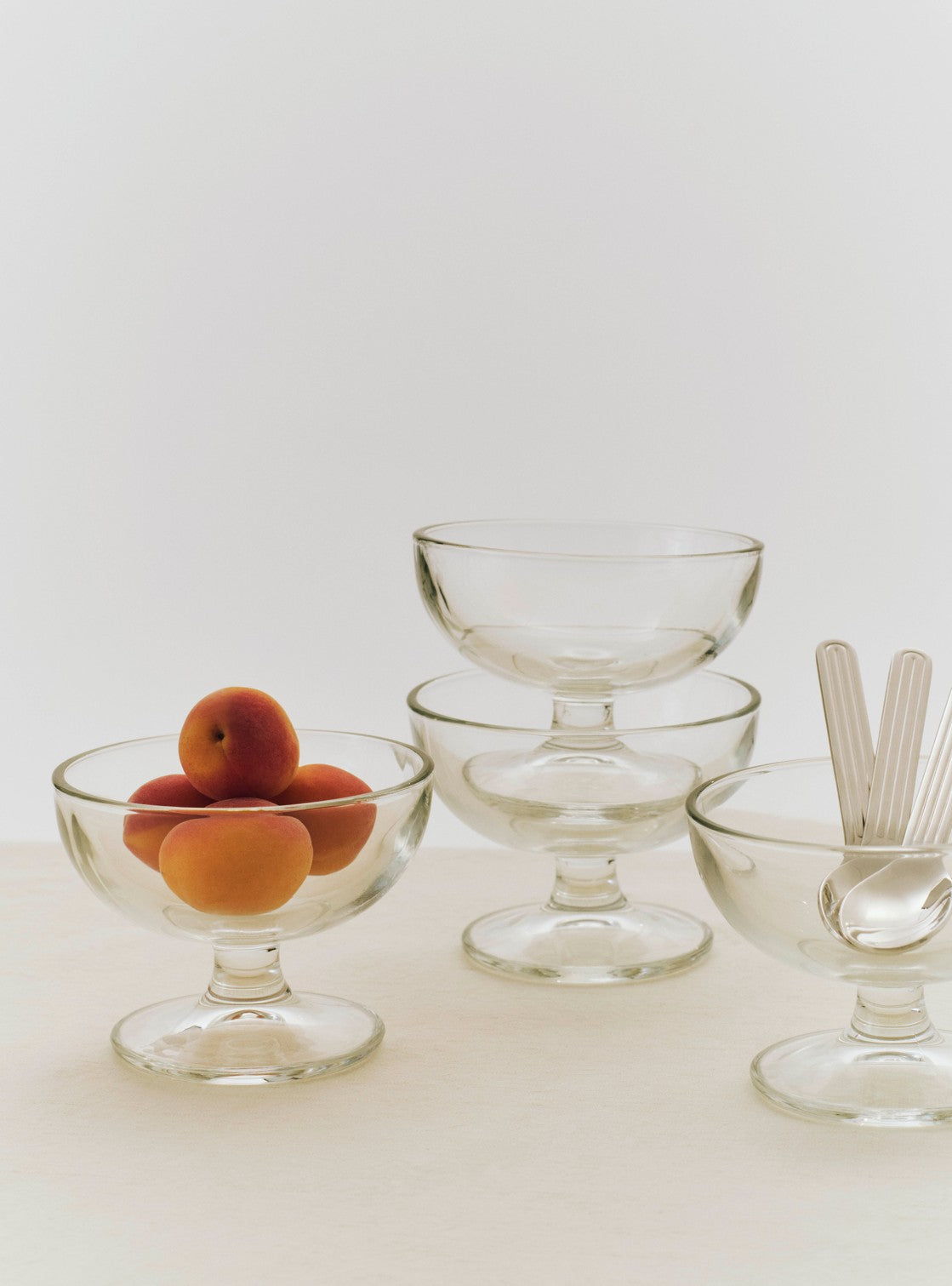 Glass Dessert Bowl - Ø10,5 - Clear - Set of 4