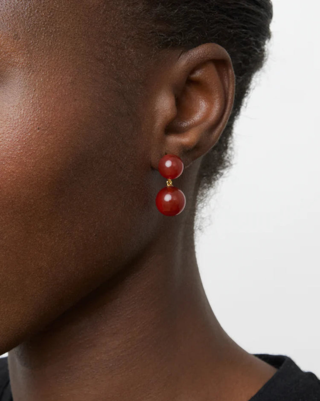 The Hannah Earrings - Red Carnelian
