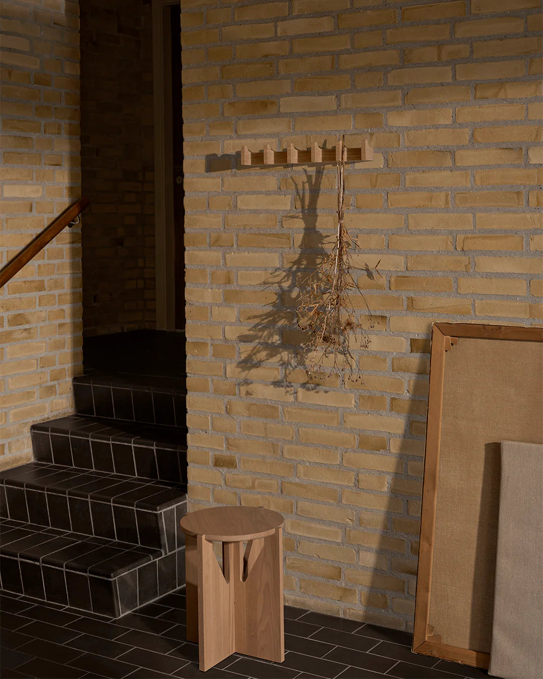 Column Coat Rack L, Light Oiled oak