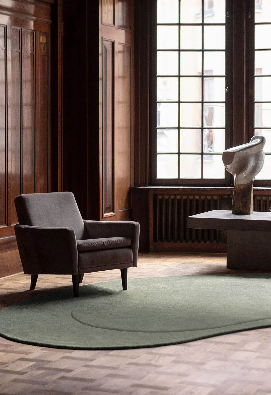 Residue Wool Rug - Sage