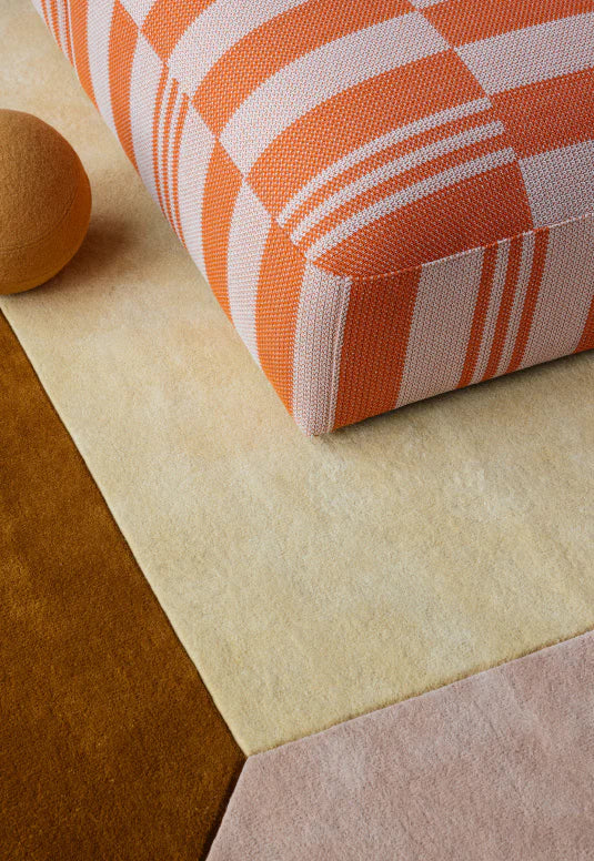 Teklan Box Wool Rug - Yellows