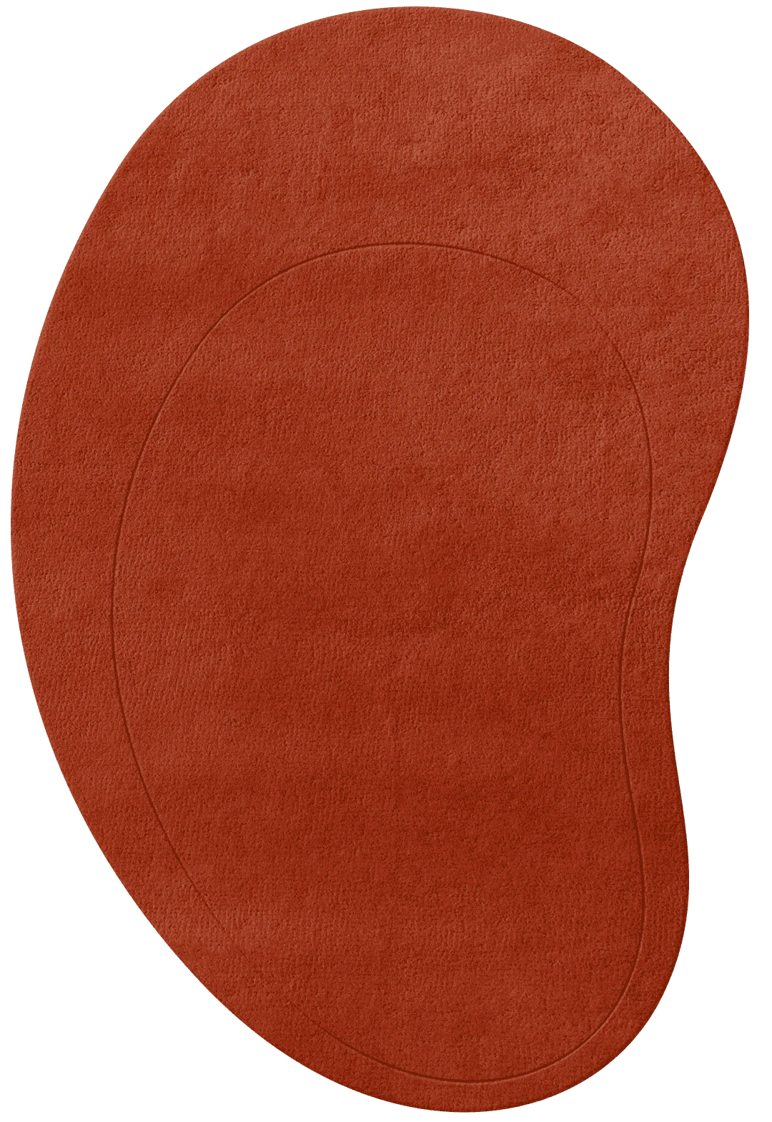 Residue Wool Rug - Tomato Red