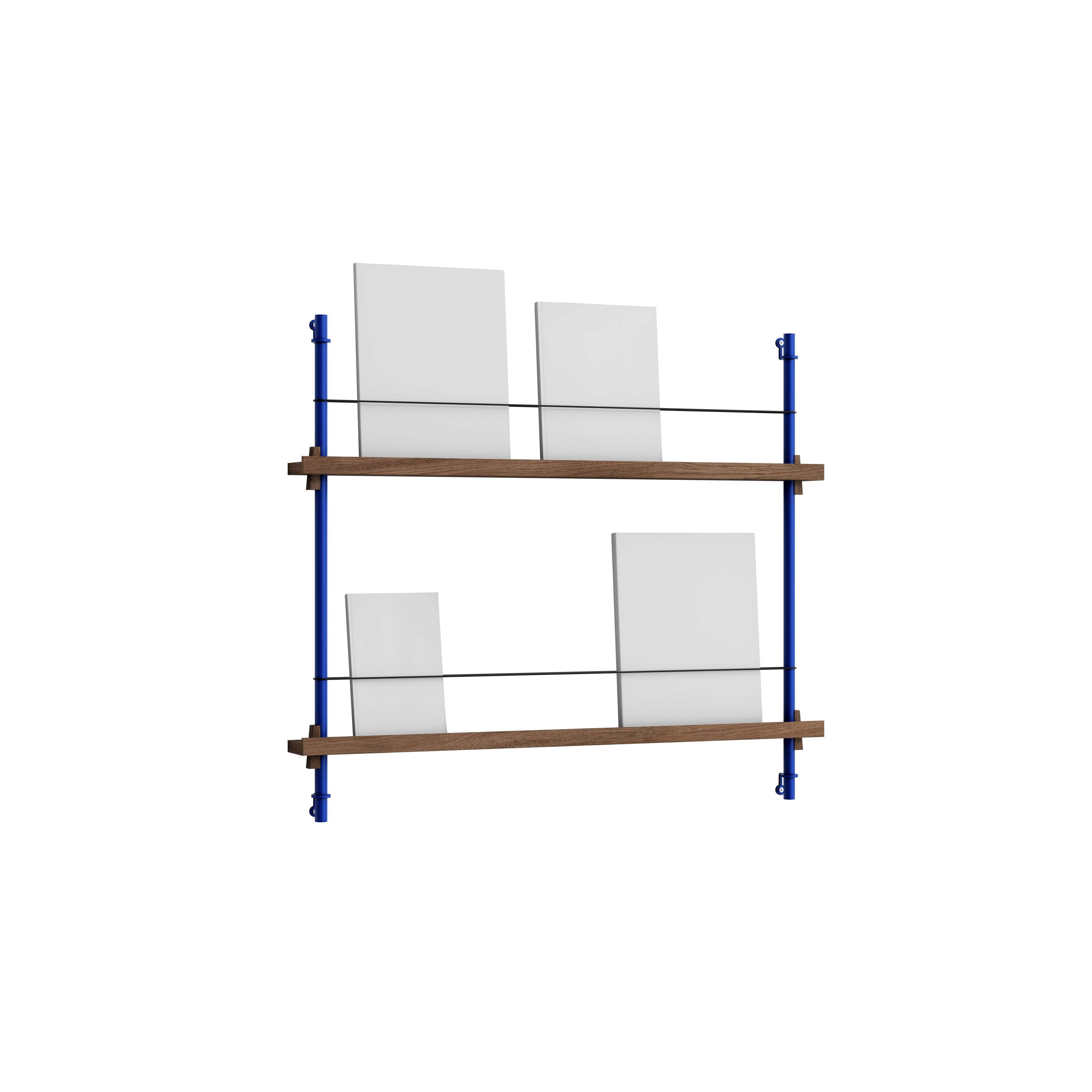 Magazine Shelving – Smoked-Oak/Deep-Blue- MS.65.1
