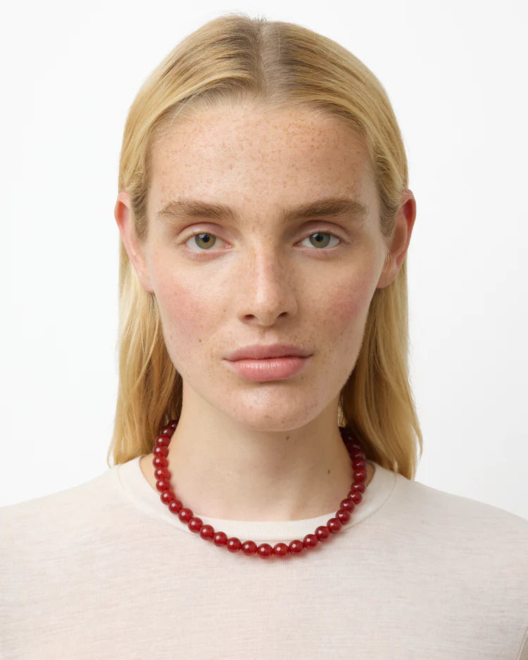 The Mary Necklace - Red Carnelian