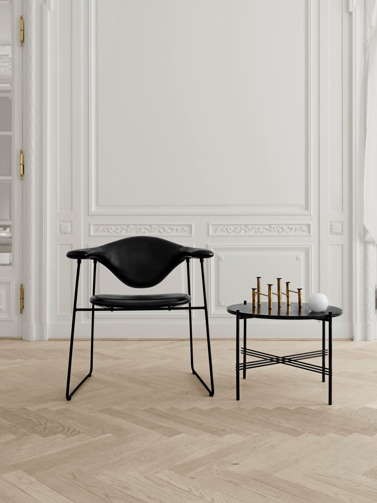 Masculo Dining Chair Fully Upholstered - Sledge Base