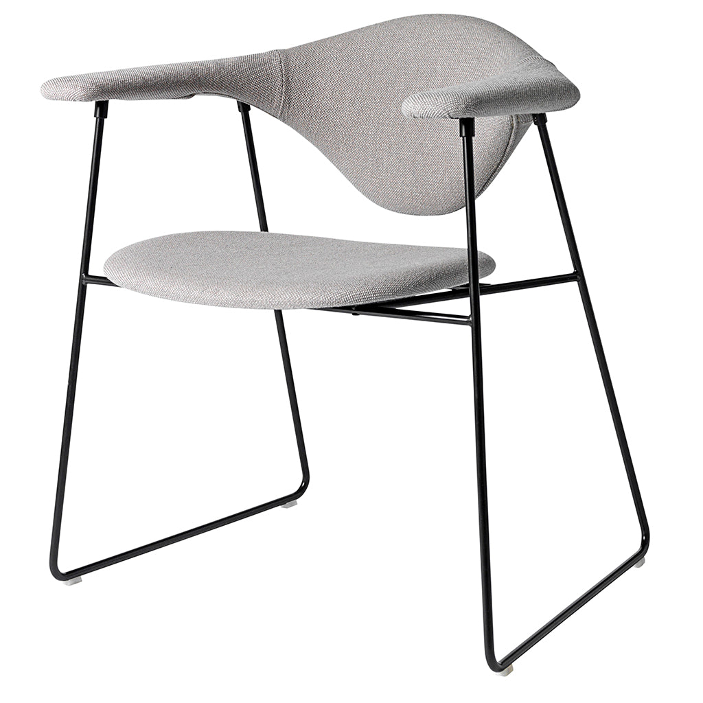 Masculo Dining Chair Fully Upholstered - Sledge Base