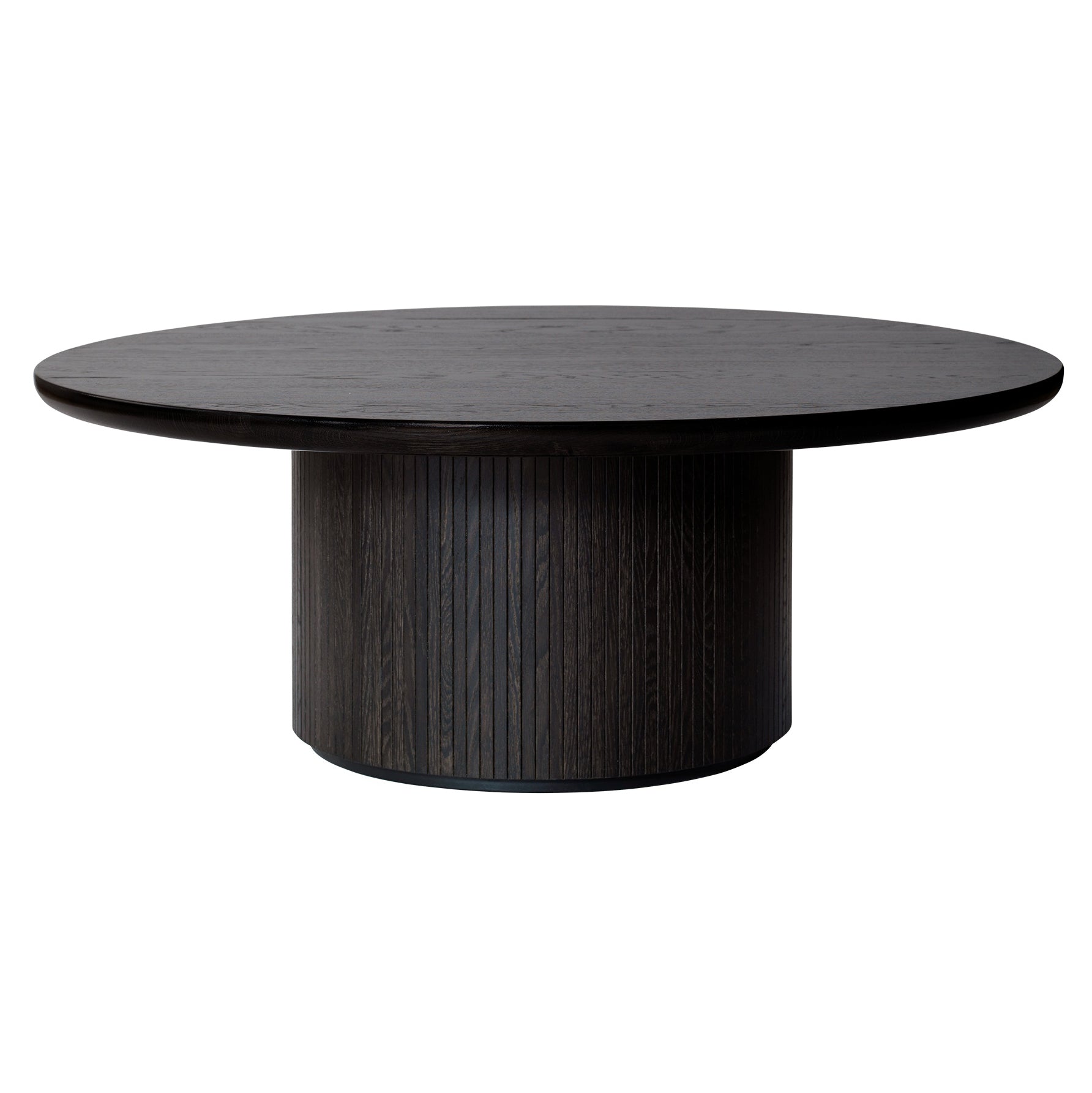 Moon Coffee Table Round - Brown / Black Stained Veneer Oak Lacquered