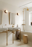 Wall / Ceiling Lamp Liila 1 - Dark Bronze - Opal White