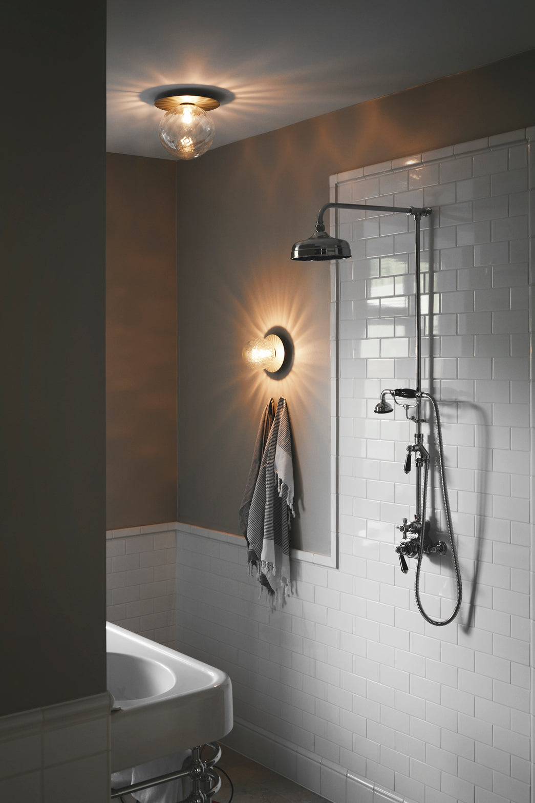Wall / Ceiling Lamp Liila 1 - Light Silver - Optic Clear