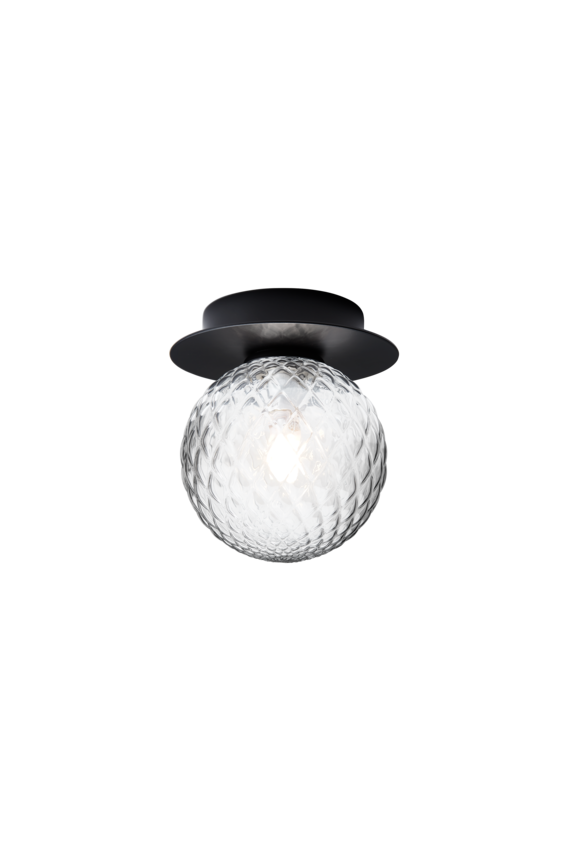 Wall / Ceiling Lamp Liila 1 - Black - Optic Clear