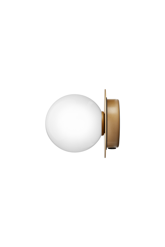 Wall / Ceiling Lamp Liila 1 - Nordic Gold - Opal White