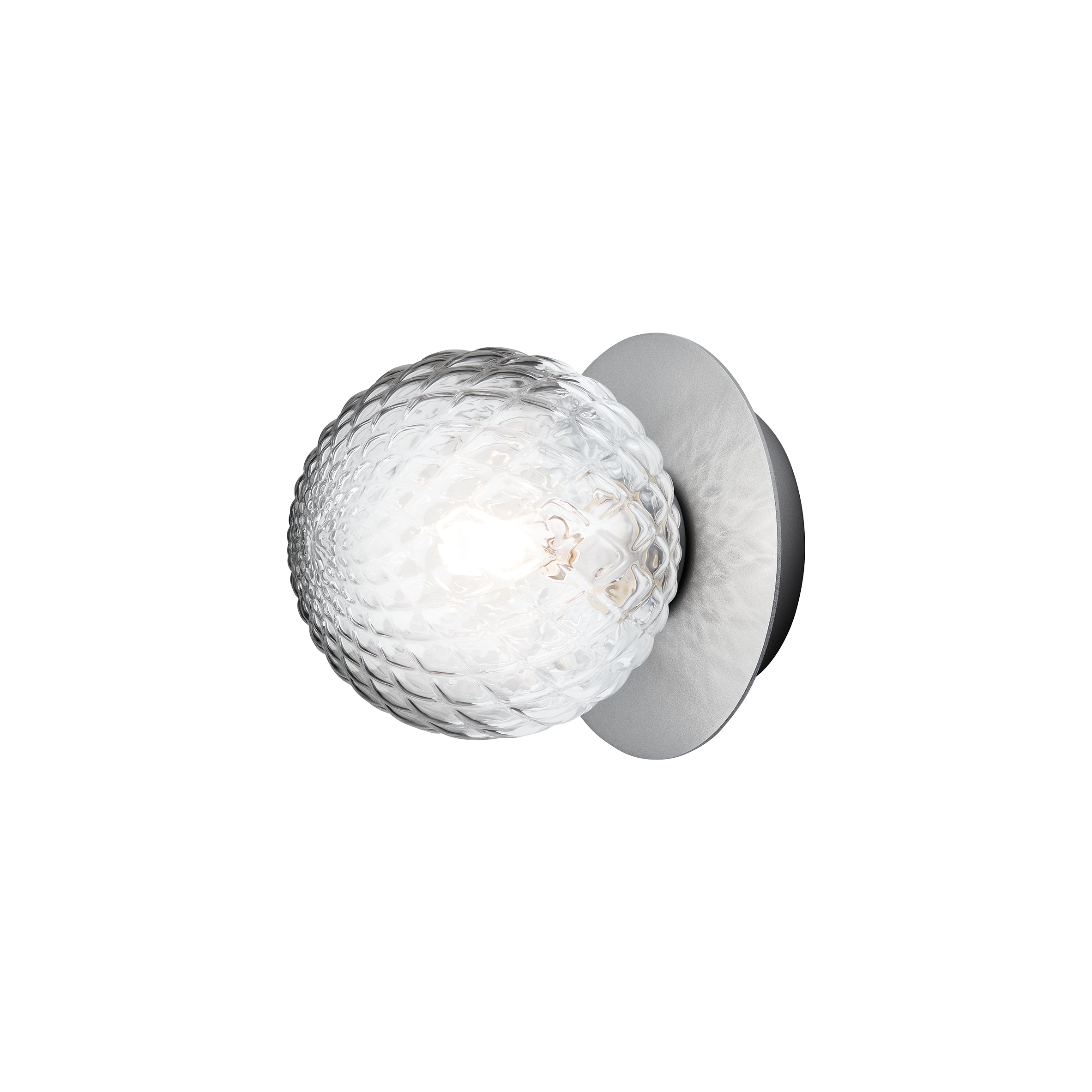 Wall / Ceiling Lamp Liila 1 - Light Silver - Optic Clear
