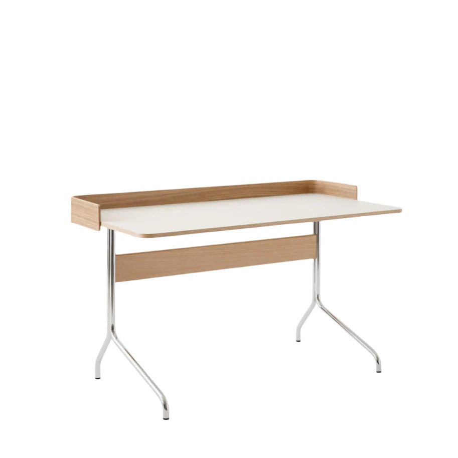 Pavilion Desk AV17 - Mushroom Linoleum & Lacquered oak