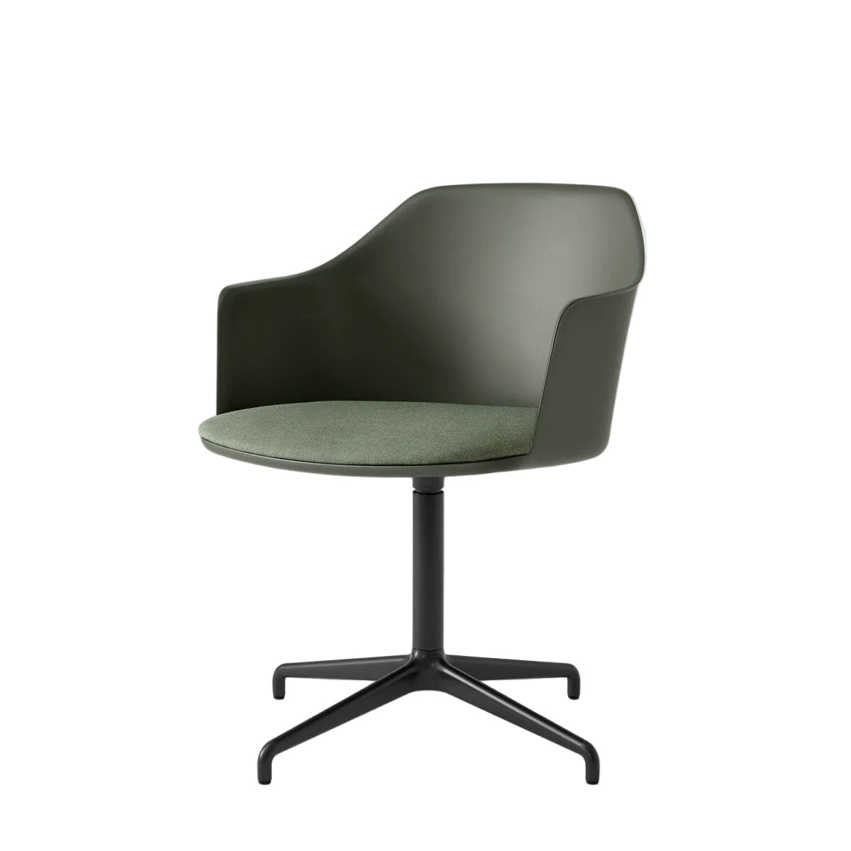 Rely Meeting Chair HW44 - 4-Star Swivel Base/Return - Seat Upholstered