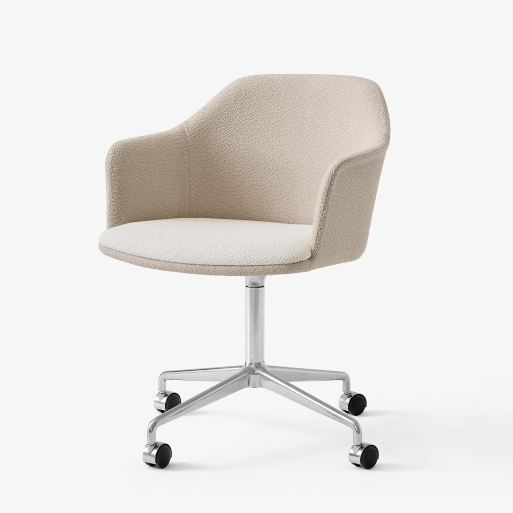 Rely Meeting Chair HW52 - 4-Star Swivel Base/Castors - Fully Upholstered with Seat Pad - Mixed Upholstery