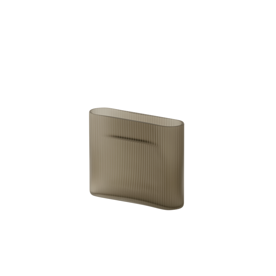 Vază Ridge - H16,5 - Taupe Frosted Glass
