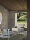 Ridge Vase - H16,5 - White Frosted Glass