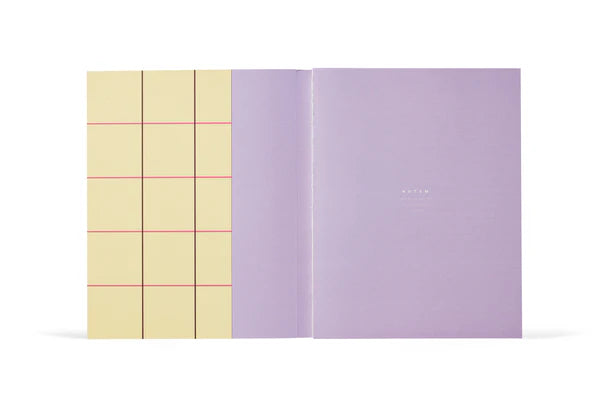 UMA Flat Lay Notebook - Large, Yellow Check