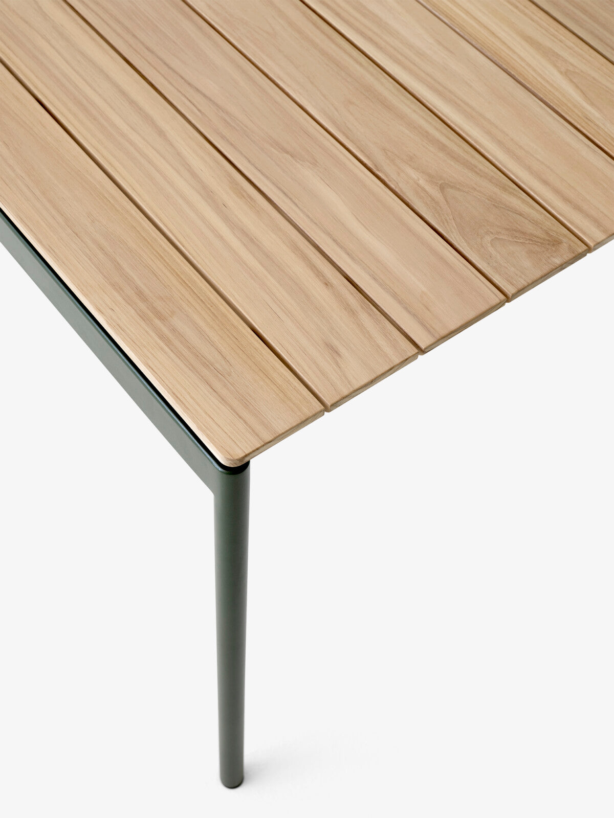 Ville Outdoor Dining Table AV26 - Bronze Green, Teak Frame