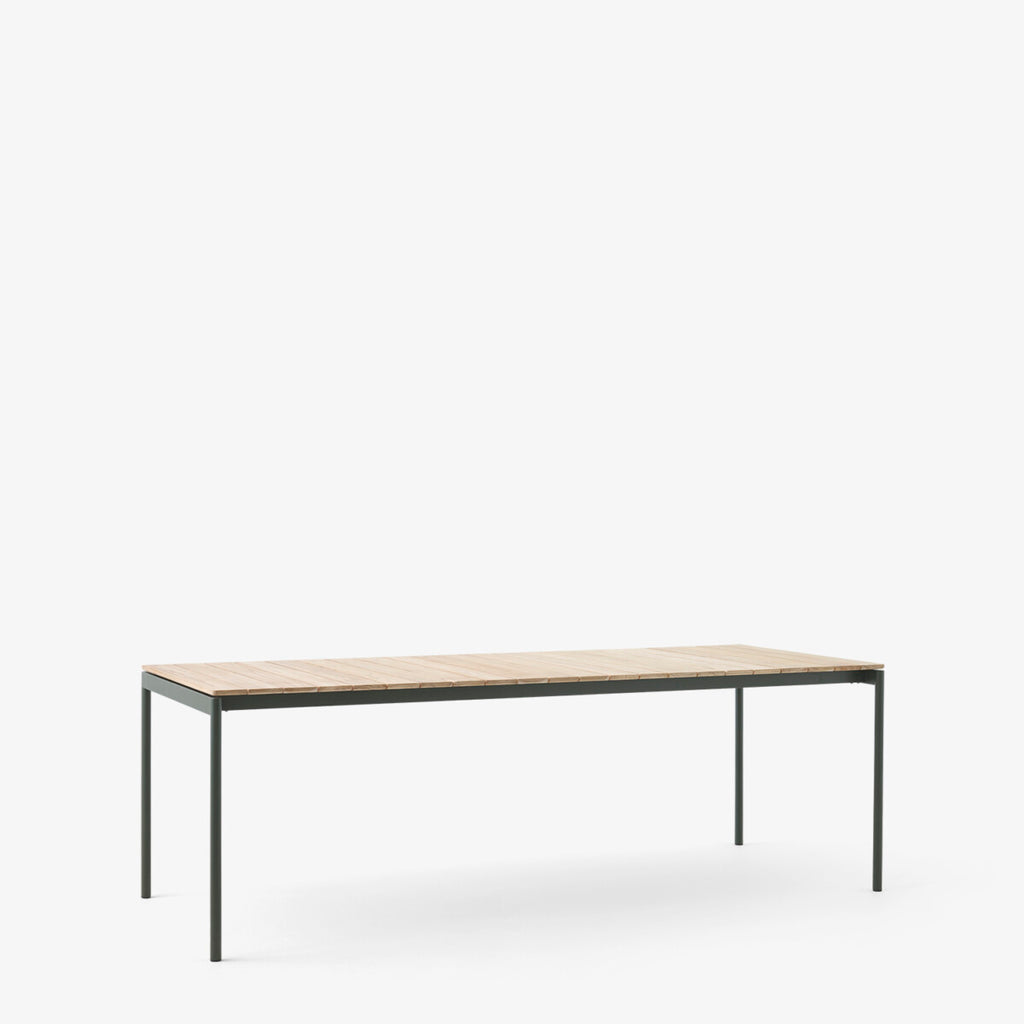 Ville Outdoor Dining Table AV26 - Bronze Green, Teak Frame