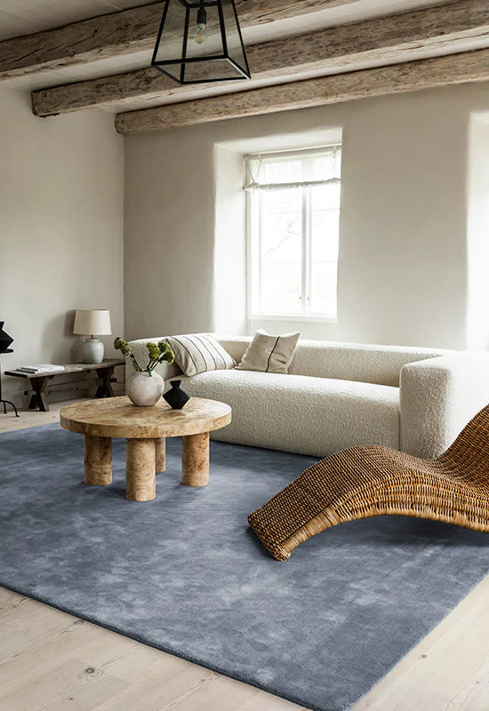 Solid Wool Rug - Sky Blue