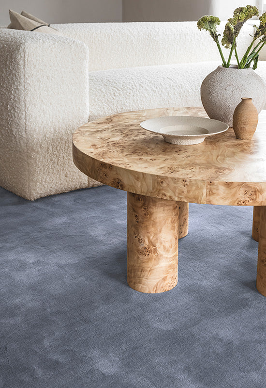 Solid Wool Rug - Sky Blue