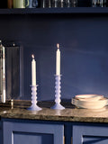 Wavy Candleholder Medium - Jade, light blue