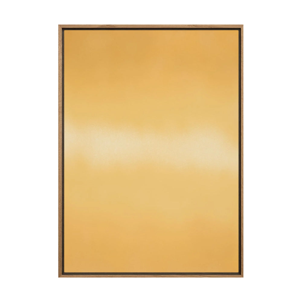 Canvas Lucia Anne Nowak, Yellow Interstellar, Oak wood frame